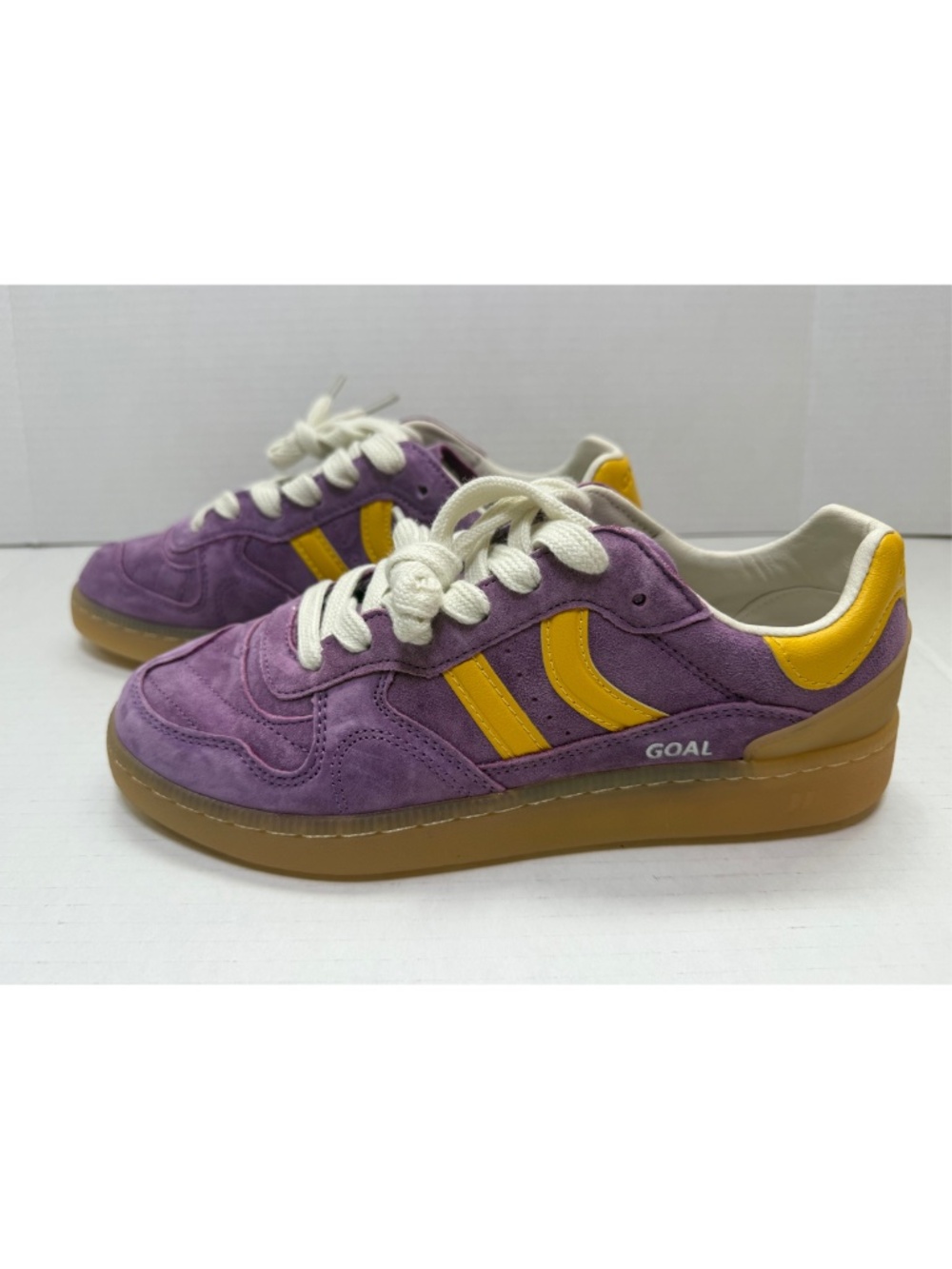 Coolway Goal Purple Lakers Suede Retro Sneakers - NWT size 8 US/ 39 EU